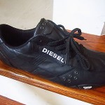 Diesel EPENINE Men’s Black Leather Fashion Sneakers, SSN: S08-01-CT Size