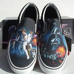 VANS Star Wars New Hope 12 slip on shoes skate NIB lightsaber poster