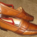 Mens Cole Haan USA Brn All Leather Penny Loafers sz 9.5 D