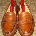Mens Cole Haan USA Brn All Leather Penny Loafers sz 9.5 D
