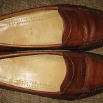Mens Cole Haan USA Brn All Leather Penny Loafers sz 9.5 D