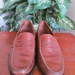 Cole Haan Adrien Penny Mens 9M Saddle Tan Brown Leather Casual Loafer Shoes