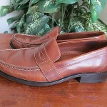 Cole Haan Adrien Penny Mens 9M Saddle Tan Brown Leather Casual Loafer Shoes