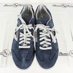 Mens DIESEL casual blue leather fashion sneakers shoes sz. 11 M GREAT!