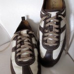 Cole Haan Nike Air Canvas & Brown Leather Sneakers EUC 9W