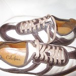 Cole Haan Nike Air Canvas & Brown Leather Sneakers EUC 9W