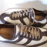 Cole Haan Nike Air Canvas & Brown Leather Sneakers EUC 9W