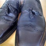 Cole Haan Wing Tip Tassel Square Toe Oxford Mens Shoes brown 11. C10220 NEW $398