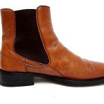 HUGO BOSS Leather Chelsea Boots Mens 9 M Tan Italy Casual/Dress Boots