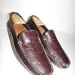 COLE HAAN Brown Croc Driving Moccasins Men’s Shoes Size 9 M