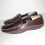 COLE HAAN Brown Croc Driving Moccasins Men’s Shoes Size 9 M