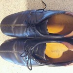 COLE HAAN black LEATHER tennis shoe OXFORDS MENS SZ 11