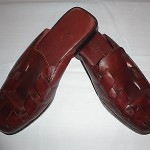 COLE HAAN RESORT MEN’S BROWN WOVEN LEATHER SLIP-ON SHOE 7 M