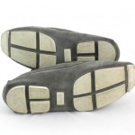 MEN’S BOSS HUGO BOSS GRAY SUEDE ROUNDED TOE DRIVING MOCCASINS  SHOES