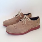 Cole Haan ‘LunarGrand’ Wingtip Oxfords (Men) Size 8.5M Milkshake Brick Suede