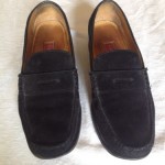 COLE HAAN Country Men Black Suede Slip On Penny Loafers Shoes Size 11B Narrow