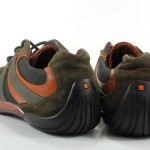 Hugo Boss 44 11 M Mens shoes brown orange leather fabric casual fashion sneakers