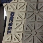 Diesel Men’s Lawndale Gray,White,Black Leather/Canvas Sneakers Size 10