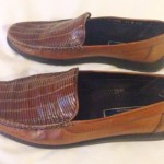BRAGANO By Cole Haan Mens Brown Leather Woven Loafers Size 9.5M