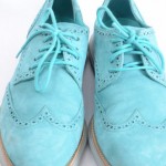 Cole Haan Lunargrand C11514 poolside blue 9 leather wingtip oxford shoe GZI032