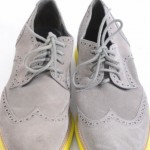 Cole Haan Lunargrand C10226 charcoal 8.5 suede wingtip oxford shoe $198 GZI031
