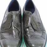 Cole Haan Lunargrand Long Wingtip C11713 green 8.5 leather oxford shoe GZI029