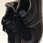 Hugo Boss Orange Men’s Gray/Black Sneakers W/Metallic Silver Ankle Size 9