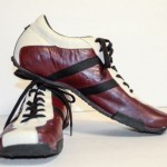 Rare Diesel WISH Burgundy/Black/Cream Leather Shoes 10.5, UK 9.5, EU 44 