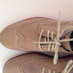 Cole Haan ‘LunarGrand’ Wingtip Oxfords (Men) Size 8.5M Milkshake Brick Suede