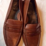 Cole Haan Nike Air Penny Loafer Driving Shoes Mocassins Brown Leather Mens 13