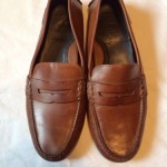 Cole Haan Nike Air Penny Loafer Driving Shoes Mocassins Brown Leather Mens 13