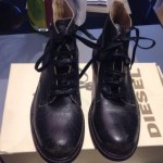 DIESEL TATRA ORIGINAL MEN ANKLE DISTRESS BLACK LEATHER BOOTS S-10 NIB $240 VALUE