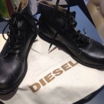 DIESEL TATRA ORIGINAL MEN ANKLE DISTRESS BLACK LEATHER BOOTS S-10 NIB $240 VALUE
