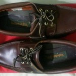 TIMBERLAND ACT BROWN LEATHER BOAT CAPTAIN LOAFERS MENS 10M
