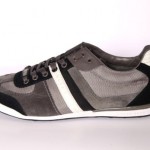 Hugo Boss Men’s Akeen 50247604 Fahion Sneakers Grey Black Suede Leather Size 10