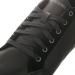 Diesel Wanted Y00989-P0372-T8013 Black Leather Suede Lace Up Casual Shoes 9 Men