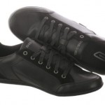 Diesel Wanted Y00989-P0372-T8013 Black Leather Suede Lace Up Casual Shoes 9 Men