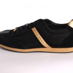 Hugo Boss Men’s Streametal 50254497 Green Label Fahion Sneakers Black Gold Sz 10
