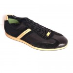 Hugo Boss Men’s Streametal 50254497 Green Label Fahion Sneakers Black Gold Sz 10