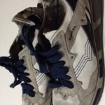 Diesel Men’s Lawndale Gray,White,Black Leather/Canvas Sneakers Size 10