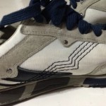 Diesel Men’s Lawndale Gray,White,Black Leather/Canvas Sneakers Size 10