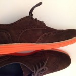 Cole Haan ‘LunarGrand’ Wingtip Oxfords (Men) Size 9M Dark Brown/Orange