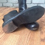 diesel slouch backzip boot black 44 US 11 leather sole ( guidi ccp a1923 )