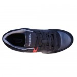 Diesel Mens Starch Black Casual Lace Up Sneakers Shoes