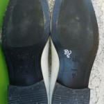 NICE HUGO BOSS WHITE BEIGE LEATHER LOAFERS SHOES SZ 10.5 M