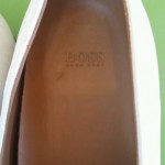 NICE HUGO BOSS WHITE BEIGE LEATHER LOAFERS SHOES SZ 10.5 M
