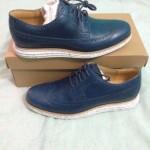 NEW Cole Haan LUNARGRAND Longwing BLAZER BLUE sz 9.5 black chukka boot loafer