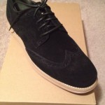 NEW Cole Haan Nike Lunargrand Wing Tip Size 10 M in Black Suede/Tan Sole $228