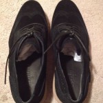 NEW Cole Haan Nike Lunargrand Wing Tip Size 10 M in Black Suede/Tan Sole $228