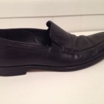 Hugo Boss Mens Black Calf Leather Loafers Bicycle Toe Shoes Sz 8.5